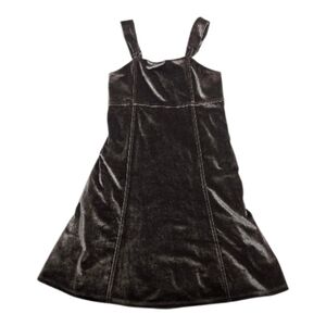 ABERCROMBIE gray velvet sleeveless fit and flare dress‎ 9/10
